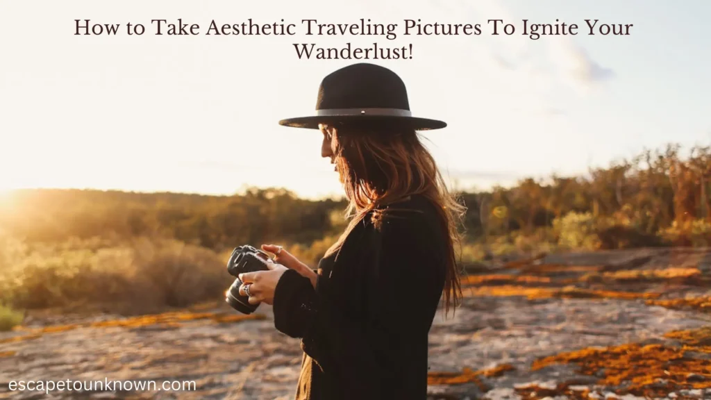 girl with hat looking at camera in her hand